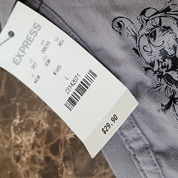 New Express V-Neck Graphic Tee - Picture 3 of 8